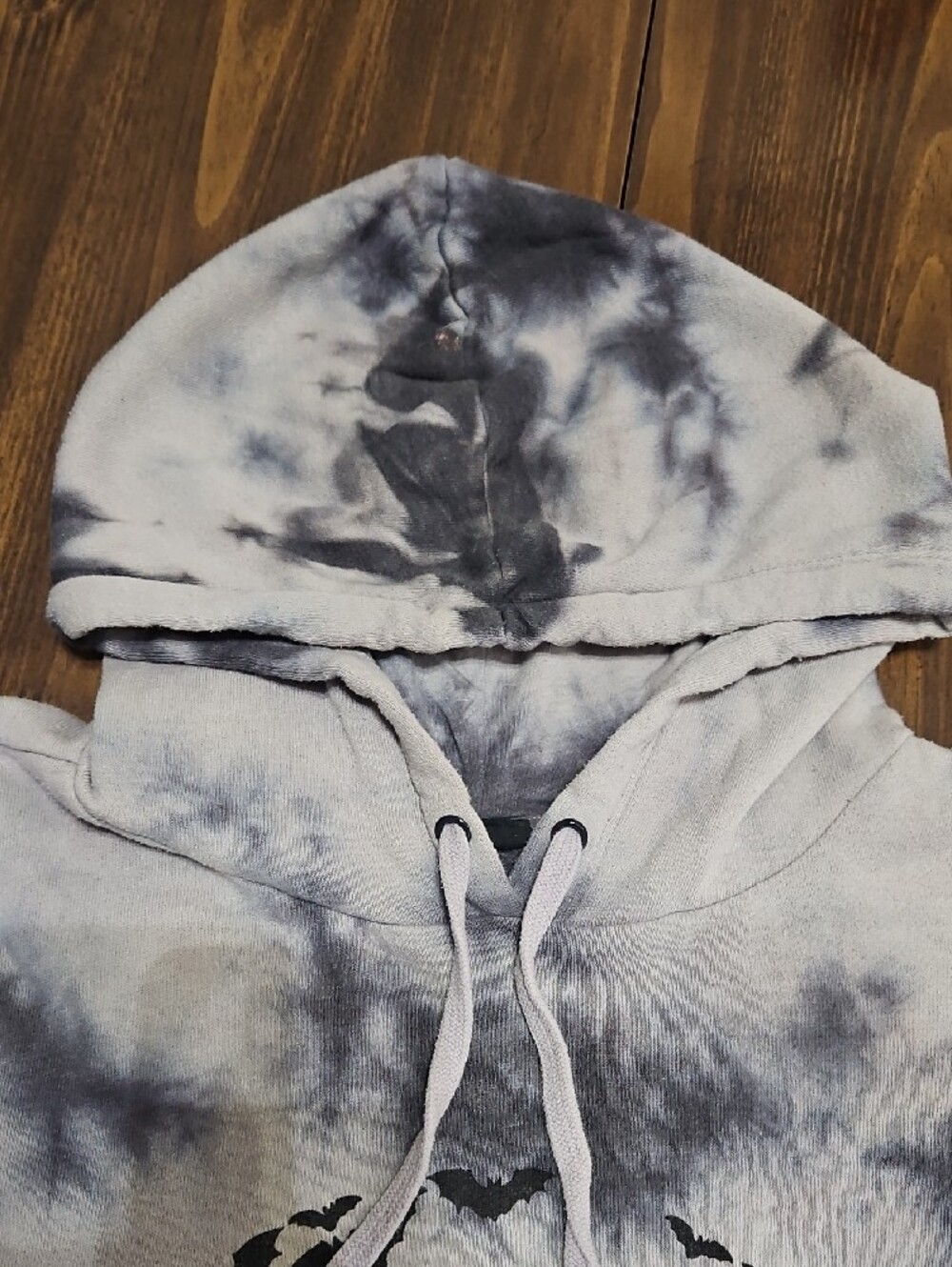 torrid Cold Shoulder Hoodie with Bat Skull Graphic - Picture 7 of 9